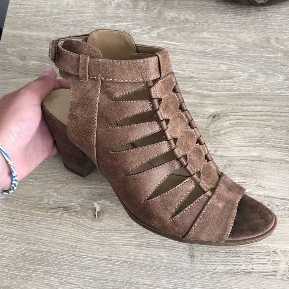 Tan booties (sandals)